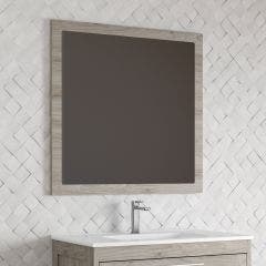 Trent Wood Framed 800x800mm Mirror (Grey Pine)