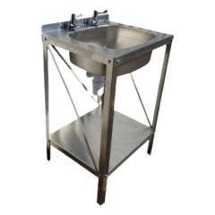 Pland Stainless Steel 2 Taphole Emergency Hand Wash Station