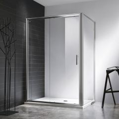 Rosery 1000mm Sliding Shower Door with Easy Clean Glass