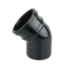 4" 45° Single Socket Soil Bend (Black)