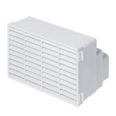 Nuaire Rigid PVC 220x90mm Double Air Brick with 204x60mm Adaptor