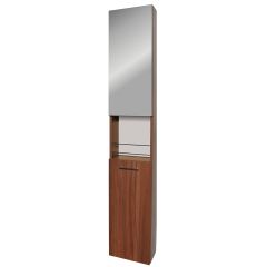 Sylva Tall Wall Mounted Mirror Cabinet (Walnut)