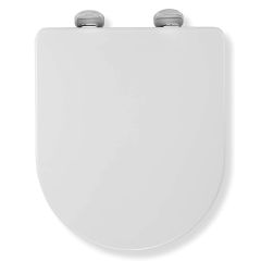 Croydex Eyre D-Shaped Soft Close Toilet Seat with Quick Release