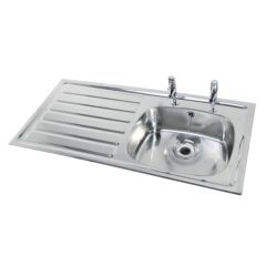 Pland Ibiza 1028x500mm Inset Hospital Sink with Left Hand Drainer