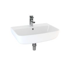 Lecico Anna Thin Lipped 550mm 1 Taphole Square Basin