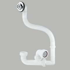 1 1/2" x 50mm Seal Bath Trap with Flexible Overflow