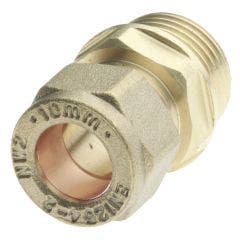 Midbrass ⅜" Male x 10mm 611 Straight Coupler Compression Fitting