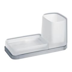 Nova 4 Mug Holder with Soap Dish (Chrome)