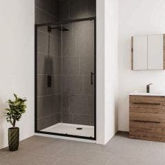 Verve 1500mm Sliding Shower Door (Matt Black)