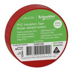 20m x 19mm Red Insulating Tape